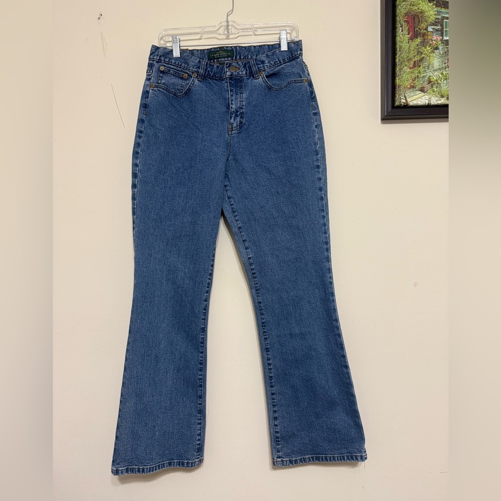 Lauren Ralph Lauren Jean Denim Classic BootCutbVintage High Rise Y2K Blue Size 8 - Picture 4 of 14